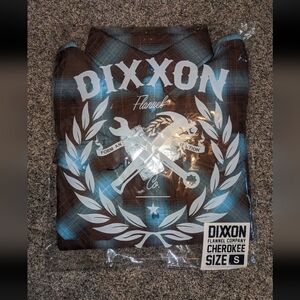 Dixxon Mens Small Cherokee Flannel Brown And Blue New In Bag With Tag